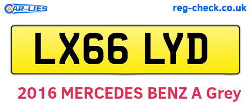 LX66LYD are the vehicle registration plates.