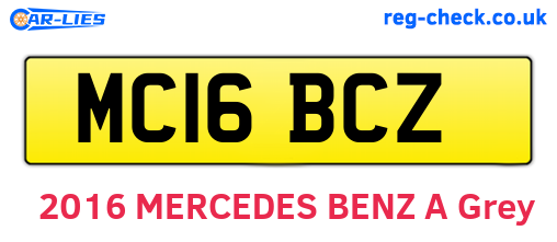 MC16BCZ are the vehicle registration plates.