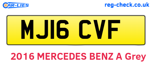 MJ16CVF are the vehicle registration plates.