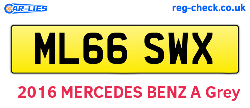ML66SWX are the vehicle registration plates.