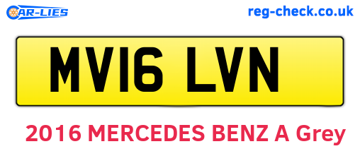 MV16LVN are the vehicle registration plates.