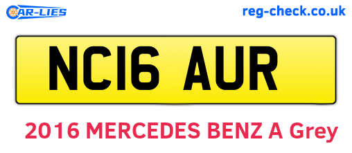 NC16AUR are the vehicle registration plates.