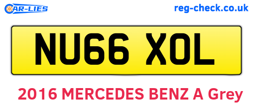 NU66XOL are the vehicle registration plates.