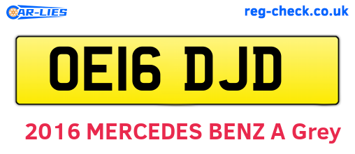 OE16DJD are the vehicle registration plates.