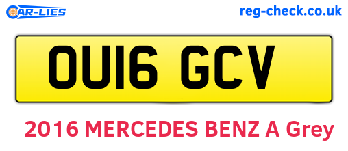 OU16GCV are the vehicle registration plates.