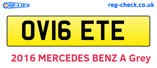 OV16ETE are the vehicle registration plates.