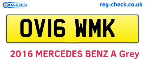 OV16WMK are the vehicle registration plates.