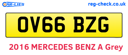 OV66BZG are the vehicle registration plates.