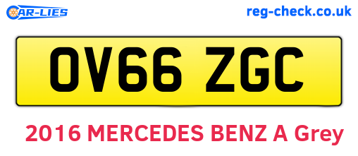 OV66ZGC are the vehicle registration plates.