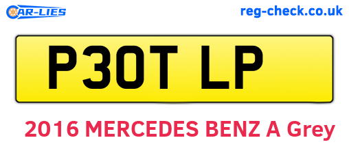 P30TLP are the vehicle registration plates.