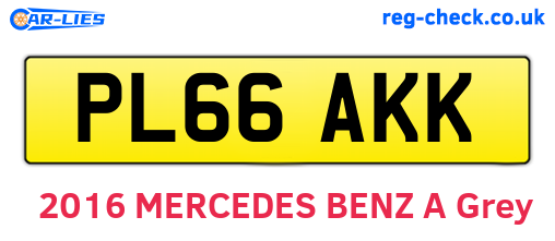 PL66AKK are the vehicle registration plates.