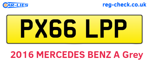 PX66LPP are the vehicle registration plates.