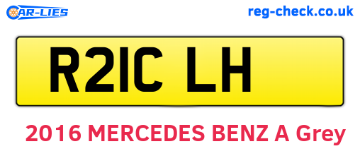 R21CLH are the vehicle registration plates.