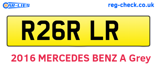 R26RLR are the vehicle registration plates.