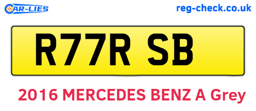 R77RSB are the vehicle registration plates.