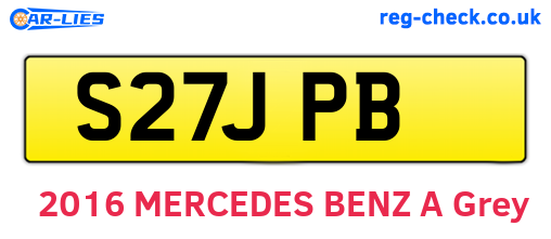 S27JPB are the vehicle registration plates.