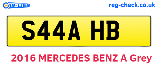 S44AHB are the vehicle registration plates.