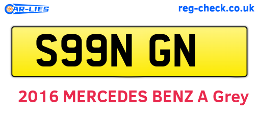 S99NGN are the vehicle registration plates.
