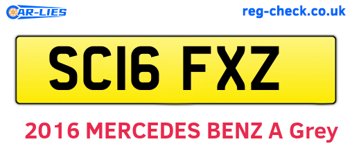 SC16FXZ are the vehicle registration plates.