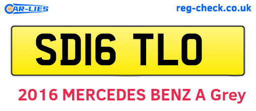 SD16TLO are the vehicle registration plates.