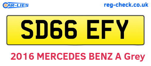 SD66EFY are the vehicle registration plates.