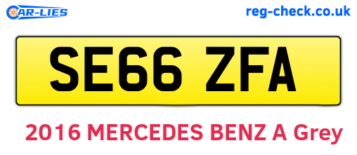 SE66ZFA are the vehicle registration plates.
