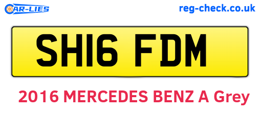SH16FDM are the vehicle registration plates.
