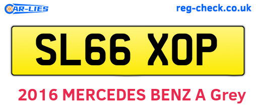 SL66XOP are the vehicle registration plates.