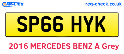 SP66HYK are the vehicle registration plates.