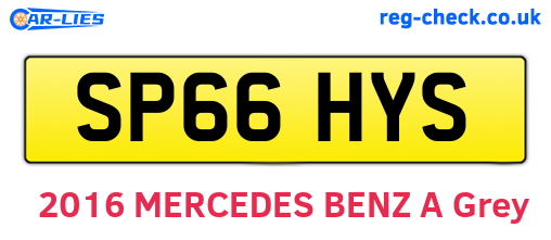 SP66HYS are the vehicle registration plates.