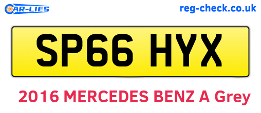 SP66HYX are the vehicle registration plates.