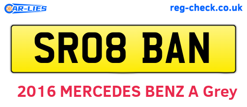 SR08BAN are the vehicle registration plates.