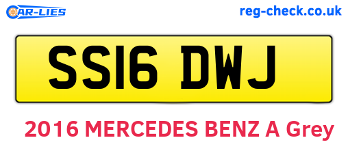 SS16DWJ are the vehicle registration plates.