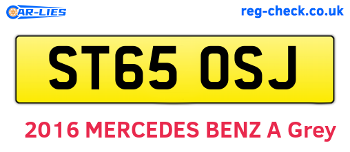 ST65OSJ are the vehicle registration plates.