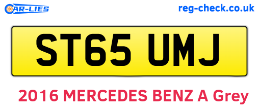 ST65UMJ are the vehicle registration plates.