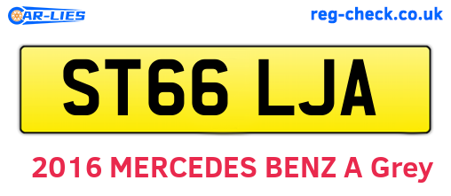 ST66LJA are the vehicle registration plates.