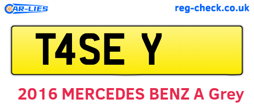 T4SEY are the vehicle registration plates.