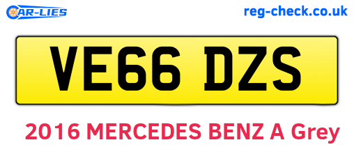 VE66DZS are the vehicle registration plates.