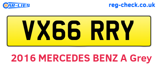 VX66RRY are the vehicle registration plates.