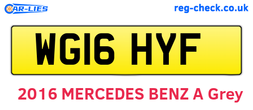 WG16HYF are the vehicle registration plates.