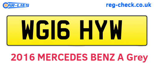 WG16HYW are the vehicle registration plates.
