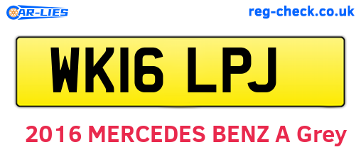 WK16LPJ are the vehicle registration plates.