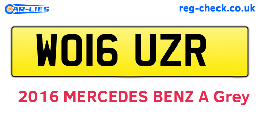 WO16UZR are the vehicle registration plates.