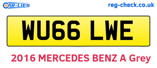 WU66LWE are the vehicle registration plates.