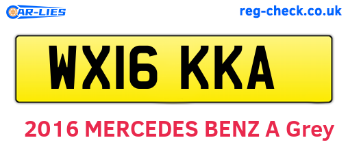 WX16KKA are the vehicle registration plates.