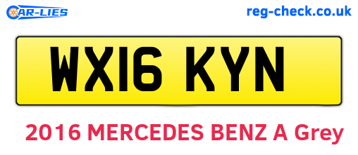 WX16KYN are the vehicle registration plates.