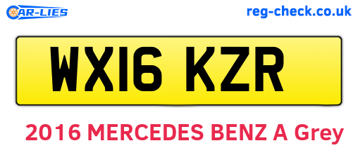 WX16KZR are the vehicle registration plates.
