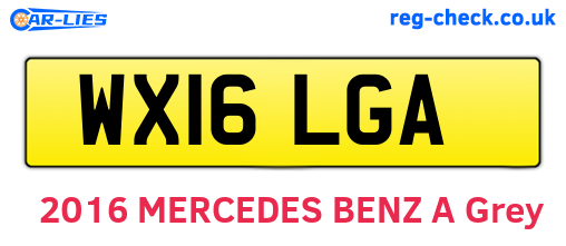 WX16LGA are the vehicle registration plates.