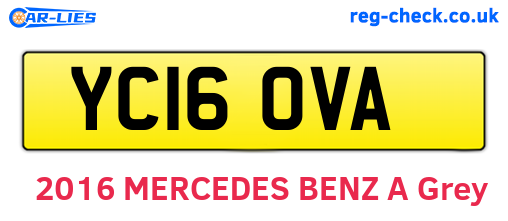 YC16OVA are the vehicle registration plates.