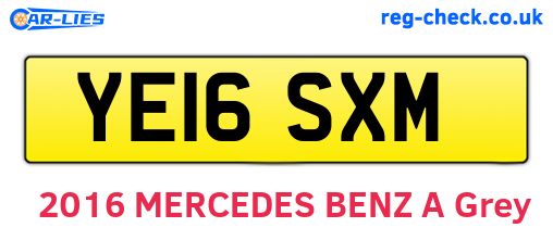 YE16SXM are the vehicle registration plates.